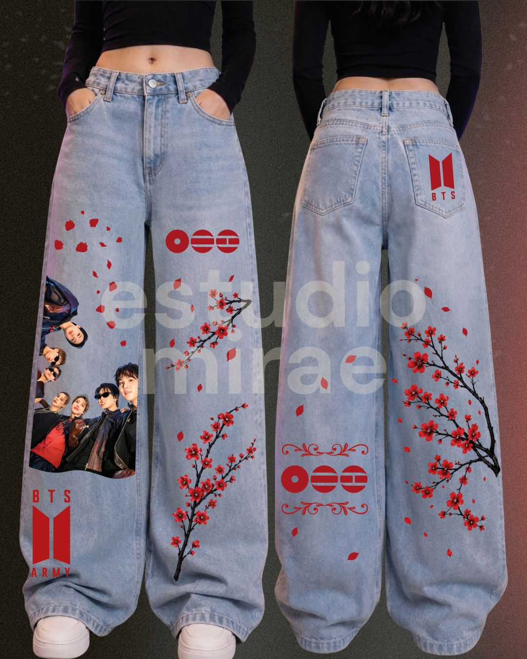 Estampado de Jean BTS